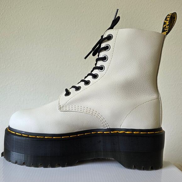 Dr. Martens 1460 Pascal Max Leather Platform Boots Tall Chunky Doc Marten Pisa - Picture 5 of 12